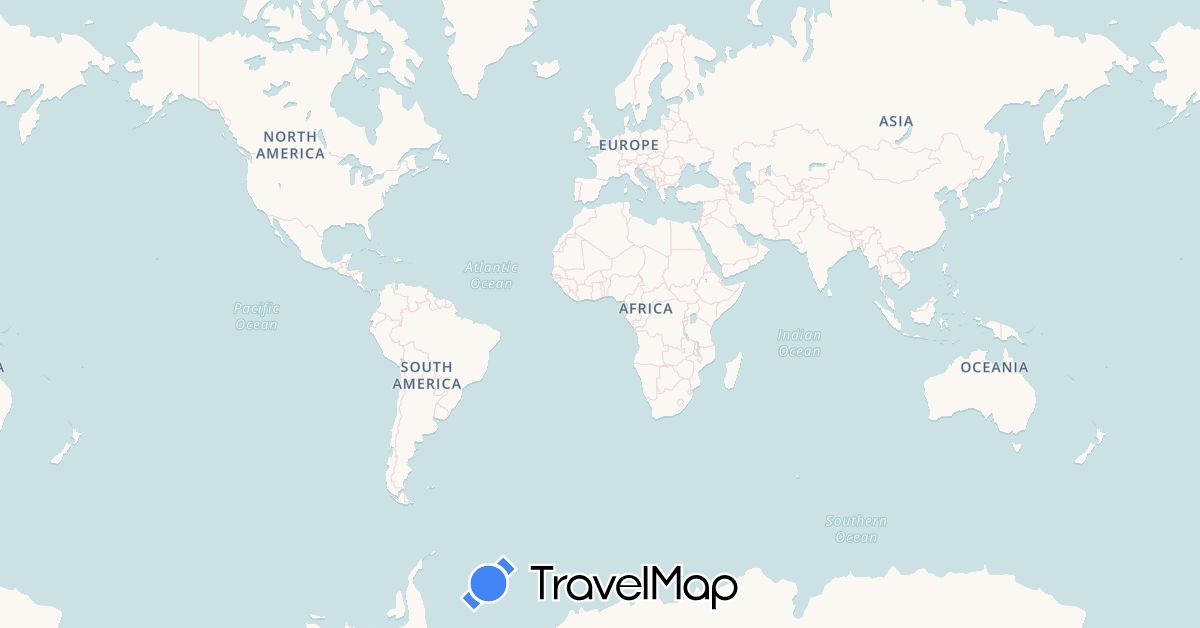 TravelMap itinerary: driving in Argentina, Fiji, France, North Korea, Kazakhstan, New Zealand, Pitcairn Islands, Svalbard and Jan Mayen, French Southern Territories, Samoa (Antarctica, Asia, Europe, Oceania, South America)